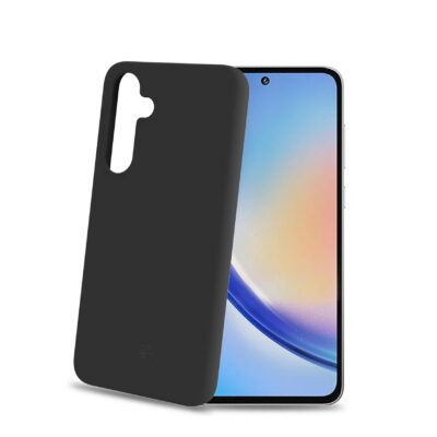 CROMO – Cover in morbido TPU con finitura soft touch colore nero compatibile con Samsung Galaxy A55 5G/ Galaxy A55 5G Enterprise Edition