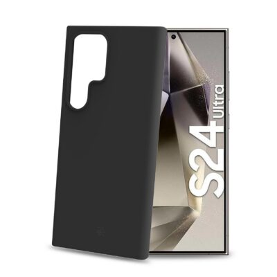 CROMO – Cover in morbido TPU con finitura soft touch colore nero compatibile con Samsung Galaxy S24 Ultra 5G/ Galaxy S24 Ultra 5G Enterprise Edition