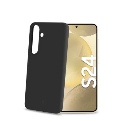 CROMO – Cover in morbido TPU con finitura soft touch colore nero compatibile con Samsung Galaxy S24 5G/ Galaxy S24 5G Enterprise Edition