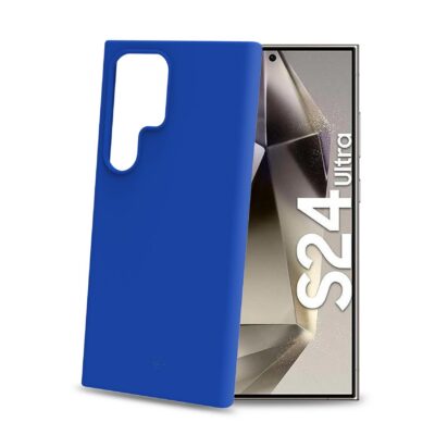 CROMO – Cover in morbido TPU con finitura soft touch colore blu compatibile con Samsung Galaxy S24 Ultra 5G/ Galaxy S24 Ultra 5G Enterprise Edition
