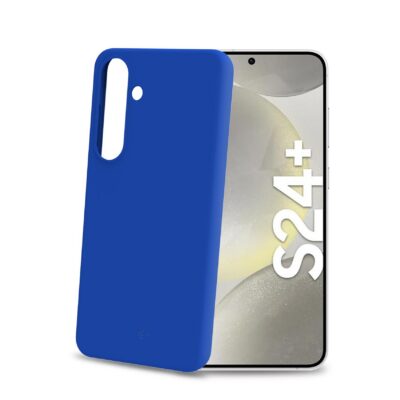 CROMO – Cover in morbido TPU con finitura soft touch colore blu compatibile con Samsung Galaxy S24+ 5G