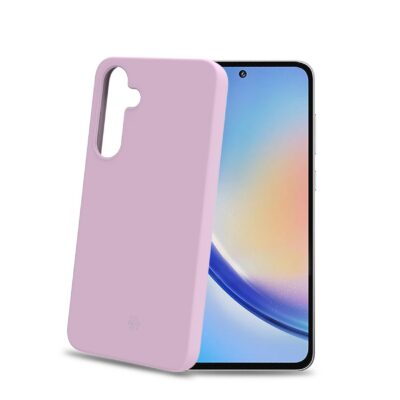 CROMO – Cover in morbido TPU con finitura soft touch colore rosa compatibile con Samsung Galaxy A35 5G/ Galaxy A35 5G Enterprise Edition