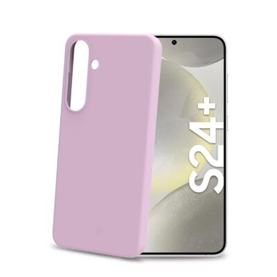 CROMO – Cover in morbido TPU con finitura soft touch colore rosa compatibile con Samsung Galaxy S24+ 5G