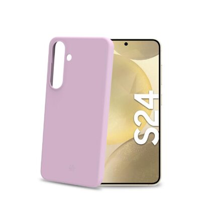 CROMO – Cover in morbido TPU con finitura soft touch colore rosa compatibile con Samsung Galaxy S24 5G/ Galaxy S24 5G Enterprise Edition