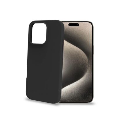 CROMO – Cover in morbido TPU con finitura soft touch colore nero compatibile con Apple iPhone 16 Pro [IPHONE 16 CASES]