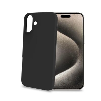 CROMO – Cover in morbido TPU con finitura soft touch colore nero compatibile con Apple iPhone 16 Plus [IPHONE 16 CASES]