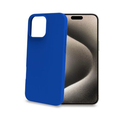 CROMO – Cover in morbido TPU con finitura soft touch colore blu compatibile con Apple iPhone 16 Pro Max [IPHONE 16 CASES]