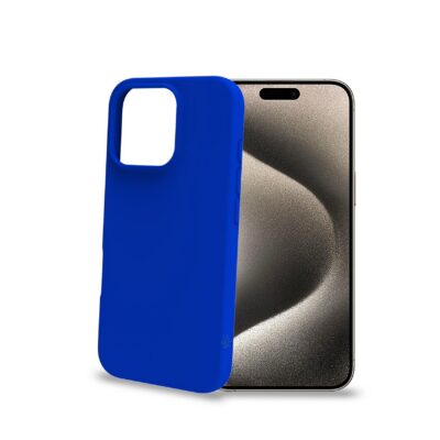 CROMO – Cover in morbido TPU con finitura soft touch colore blu compatibile con Apple iPhone 16 Pro [IPHONE 16 CASES]