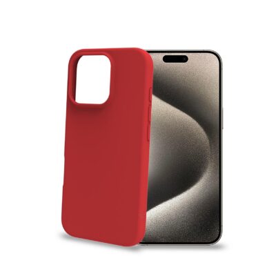 CROMO – Cover in morbido TPU con finitura soft touch colore rosso compatibile con Apple iPhone 16 Pro [IPHONE 16 CASES]