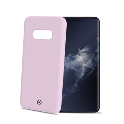 FEELING – Cover morbida in silicone liquido con finitura soft touch e bordi anti scivolo colore rosa compatibile con Samsung Galaxy S10e