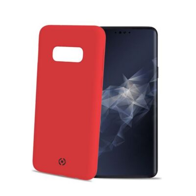 FEELING – Cover morbida in silicone liquido con finitura soft touch e bordi anti scivolo colore rosso compatibile con Samsung Galaxy S10e