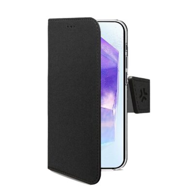 WALLY – Custodia a libro in pelle sintetica con chiusura flap magnetico, slot per carte e funzione stand per Samsung Galaxy A56 5G/ Galaxy A56 5G Enterprise Edition