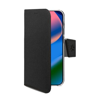 WALLY – Custodia a libro in pelle sintetica con chiusura flap magnetico, slot per carte e funzione stand colore nero compatibile con Google Pixel 10/ Pixel 10 Pro