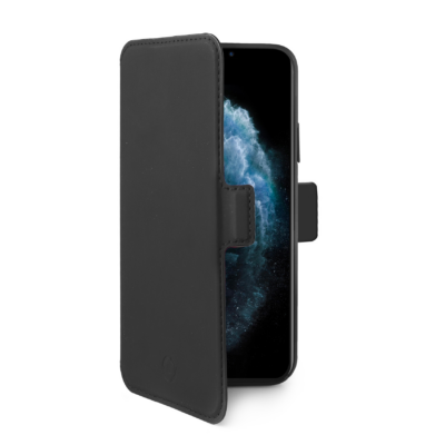 PRESTIGEM – Custodia ad agenda ultrasottile con finitura morbida con effetto opaco colore nero compatibile con Apple iPhone 11 Pro Max