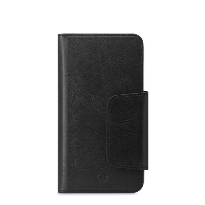 DUOMO – Custodia a libro con chiusura magnetica, slot porta carte colore nero compatibile con gli smartphone fino a 5.8″