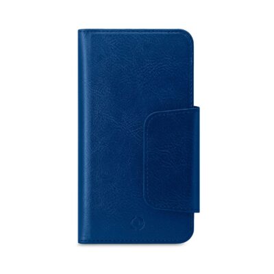 DUOMO – Custodia a libro con chiusura magnetica, slot porta carte colore blu compatibile con gli smartphone fino a 6.5″