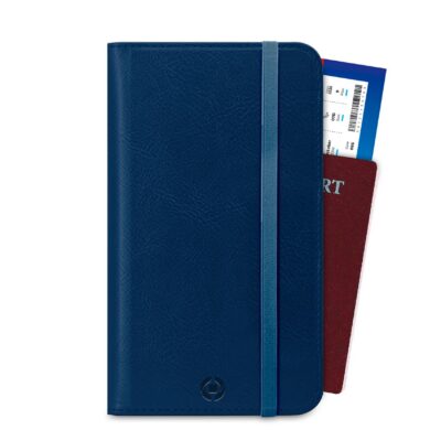 PASSPORTD – Custodia porta documenti, passaporti in pelle sintetica con chiusura magnetica e tasca porta scheda Sim e slot per carte
