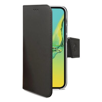 WALLY – Custodia a libro in pelle sintetica con chiusura flap magnetico, slot per carte e funzione stand colore nero per Samsung Galaxy A32 5G/ Galaxy A32 5G Enterprise Edition