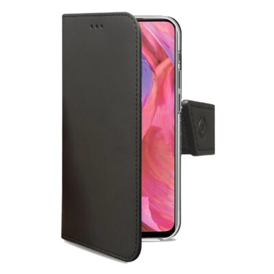 WALLY – Custodia a libro in pelle sintetica con chiusura flap magnetico, slot per carte e funzione stand colore nero compatibile con Oppo A74 5G/ A93 5G/ A54 4G/ A54 5G