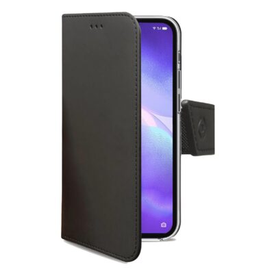 WALLY – Custodia a libro in pelle sintetica con chiusura flap magnetico, slot per carte e funzione stand colore nero compatibile con Oppo Find X3 Lite 5G/ Reno 5 5G