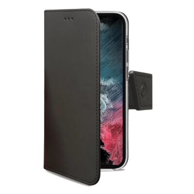 WALLY – Custodia a libro in pelle sintetica con chiusura flap magnetico, slot per carte e funzione stand compatibile con Samsung Galaxy S23 5G/ Galaxy S23 5G Enterprise Edition