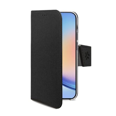 WALLY – Custodia a libro in pelle sintetica con chiusura flap magnetico, slot per carte e funzione stand compatibile con Samsung Galaxy A35 5G/ Galaxy A35 5G Enterprise Edition