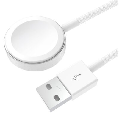 Caricabatteria per Apple Watch, porta USB-A, potenza massima 2.5 Watt, lunghezza 1 metro