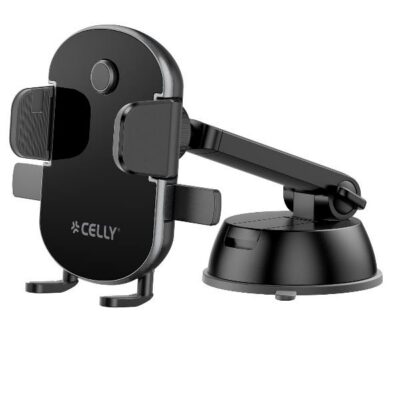 GRSDASH – Supporto da auto meccanico per smartphone, universale, utilizzo cruscotto/parabrezza, Ali laterali regolabili, con una larghezza massima di 8,5 cm