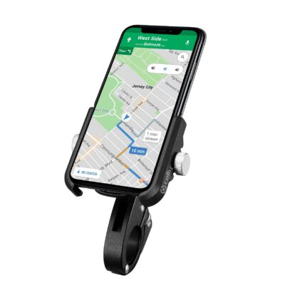 ARMORBIKE – Supporto per smartphone universale utilizzo bici, ebike, monopattino ultra resistente in metallo, dotato di alette con viti manuali, gancio regolabile, ruotabile a 360°