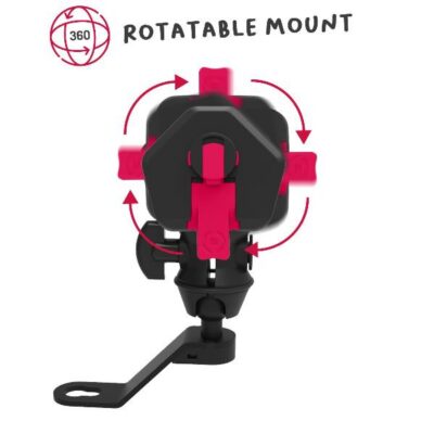 SNAPMIRROR – Supporto universale per smartphone, aggancio specchietto motocicletta, sistema modulare ad incastro, inclinazione fino a 360°, placca universale in confezione