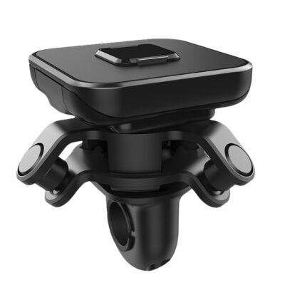 SNAPMAGMIRROR – Supporto universale per smartphone, fissaggio modulare ad incastro, aggancio allo specchietto della moto, placca universale in confezione, inclinabile fino a 360°