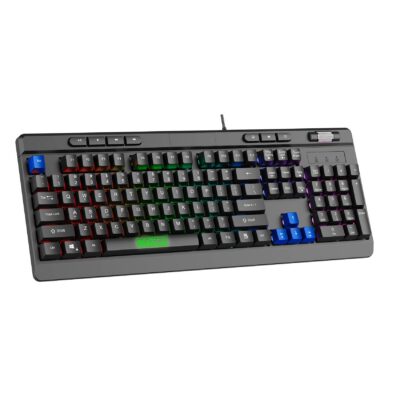 SPARCO – Tastiera a filo USB-A, tasti a membrana, adatta per il gaming, Plus&Play, luci RGB, layout USA STEALTH [SPARCO COLLECTION]
