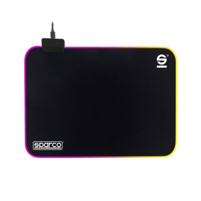 SPARCO – Mouse Pad adatto per il gaming, luci RGB, anti scivolo DRIFT [SPARCO COLLECTION]