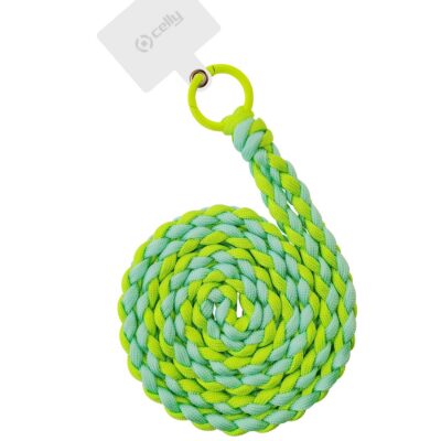 LACETBRAIDED – Laccio da collo lunghezza 1.2 mt in Nylon con badge trasparente universale per smartphone [SUMMER]