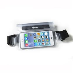 SPLASHBELT – Cintura elastica impermeabile compatibile con smartphone fino a 6.5″ dimensione display, chiusura ermetica, certificato IPX8, doppia tasca interna