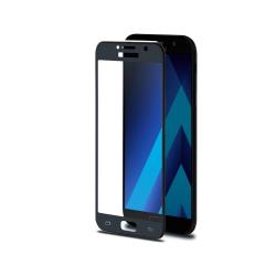 3DGLASS – Vetro 9H con bordo colorato nero per schermo curvo compatibile con Samsung Galaxy A3 2017