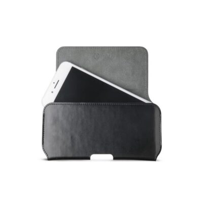 BELTPRO – Custodia universale orizzontale con passante cintura in pelle sintetica compatibile con smartphone fino a 6.1″