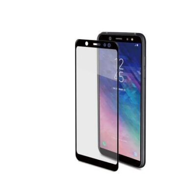 FULLGLASS – Vetro 9H con bordo colorato nero compatibile con Samsung Galaxy A6+ 2018