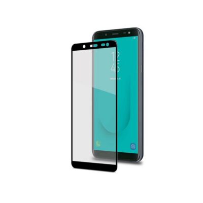 FULLGLASS – Vetro 9H con bordo colorato nero compatibile con Samsung Galaxy J6 2018