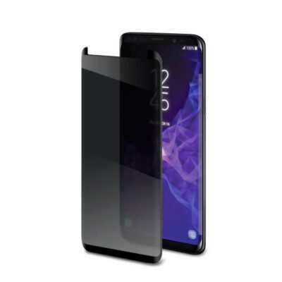 PRIVACY 3D GLASS – Vetro 9H con bordo colorato nero per schermo curvo con effetto Privacy compatibile con Samsung Galaxy S9