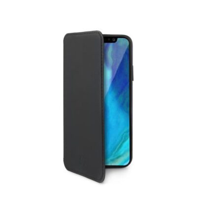 PRESTIGE – Custodia ad agenda ultrasottile con finitura morbida con effetto opaco colore nero compatibile con Apple iPhone Xs/ iPhone XApple iPhone Xr