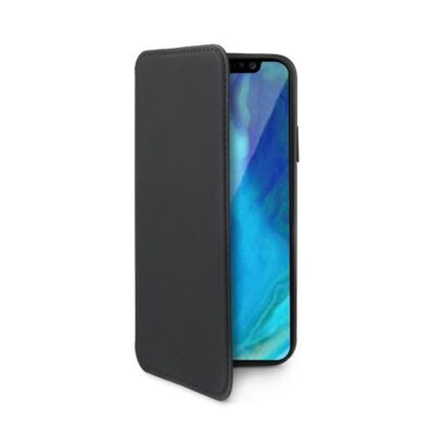 PRESTIGE – Custodia ad agenda ultrasottile con finitura morbida con effetto opaco colore nero compatibile con Apple iPhone Xs/ iPhone XApple iPhone Xs Max