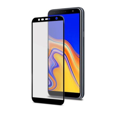 FULLGLASS – Vetro 9H con bordo colorato nero compatibile con Samsung Galaxy J4+