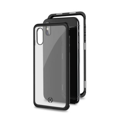 ATTRACTION – Cover magnetica con bordi in alluminio, protezione 360° compatibile con Apple iPhone Xs/ iPhone X
