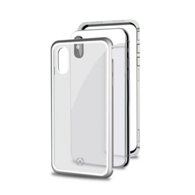 ATTRACTION – Cover magnetica con bordi in alluminio, protezione 360° compatibile con Apple iPhone Xs Max