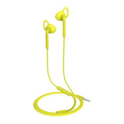 UP400ACT – Auricolare stereo a filo con jack 3,5mm a goccia, remote control e microfono integrato, comodi archetti, lunghezza cavo 1.2 mt, studiato per lo sport