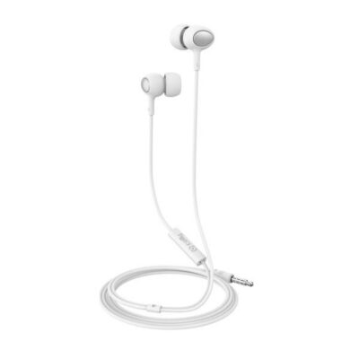 UP500 – Auricolare stereo a filo IN-EAR, jack 3.5mm, cavo tondo, controllo remoto, microfono integrato, tasto alla risposta, lunghezza cavo 1.2 metri