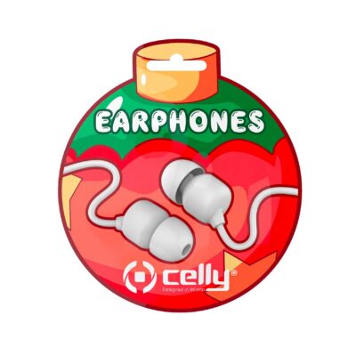 XMASEARBALL – Auricolare stereo a filo IN-EAR con jack 3,5 mm, cavo piatti anti groviglio, remote contro e microfono integrato, simpatica confezione Natalizia