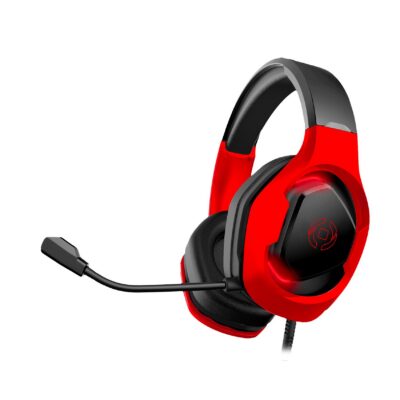 CYBERBEAT – Cuffia a filo per Gaming, connessione jack 3.5mm, padiglioni imbottiti, microfono flessibile, controllo remoto, funzione mute, luci LED