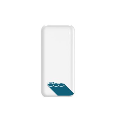 500POWERBANK – Powerbank, capacità 10000 mAh, potenza massima 12 Watt, una porta USB-C, una porta USB-A, una porta Micro Usb